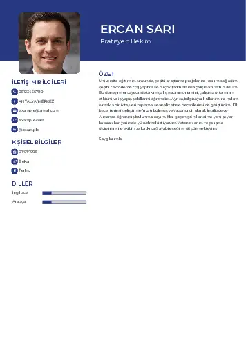 Pratisyen Hekim Cv Örnekleri cv indir